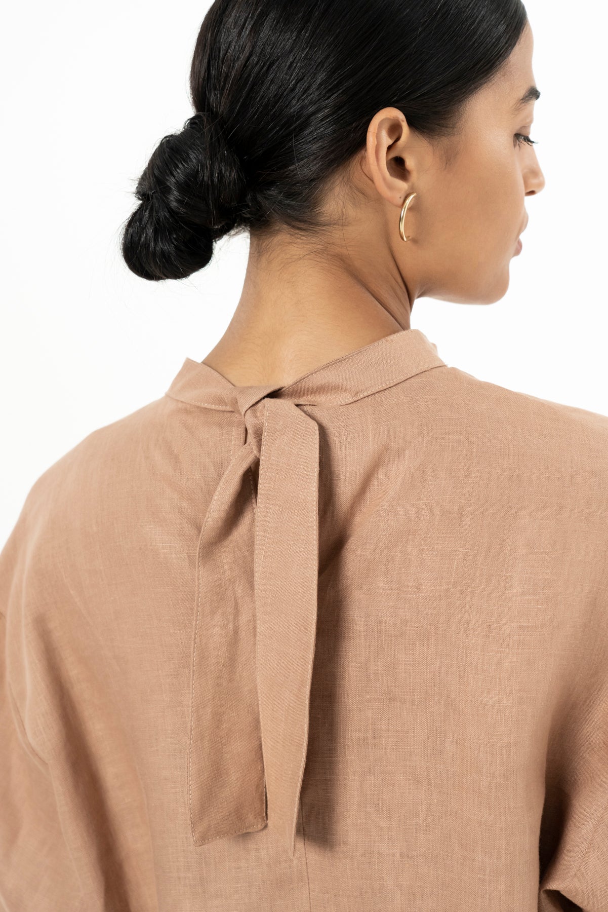 BIBI BLOUSE- LINEN - LATTE