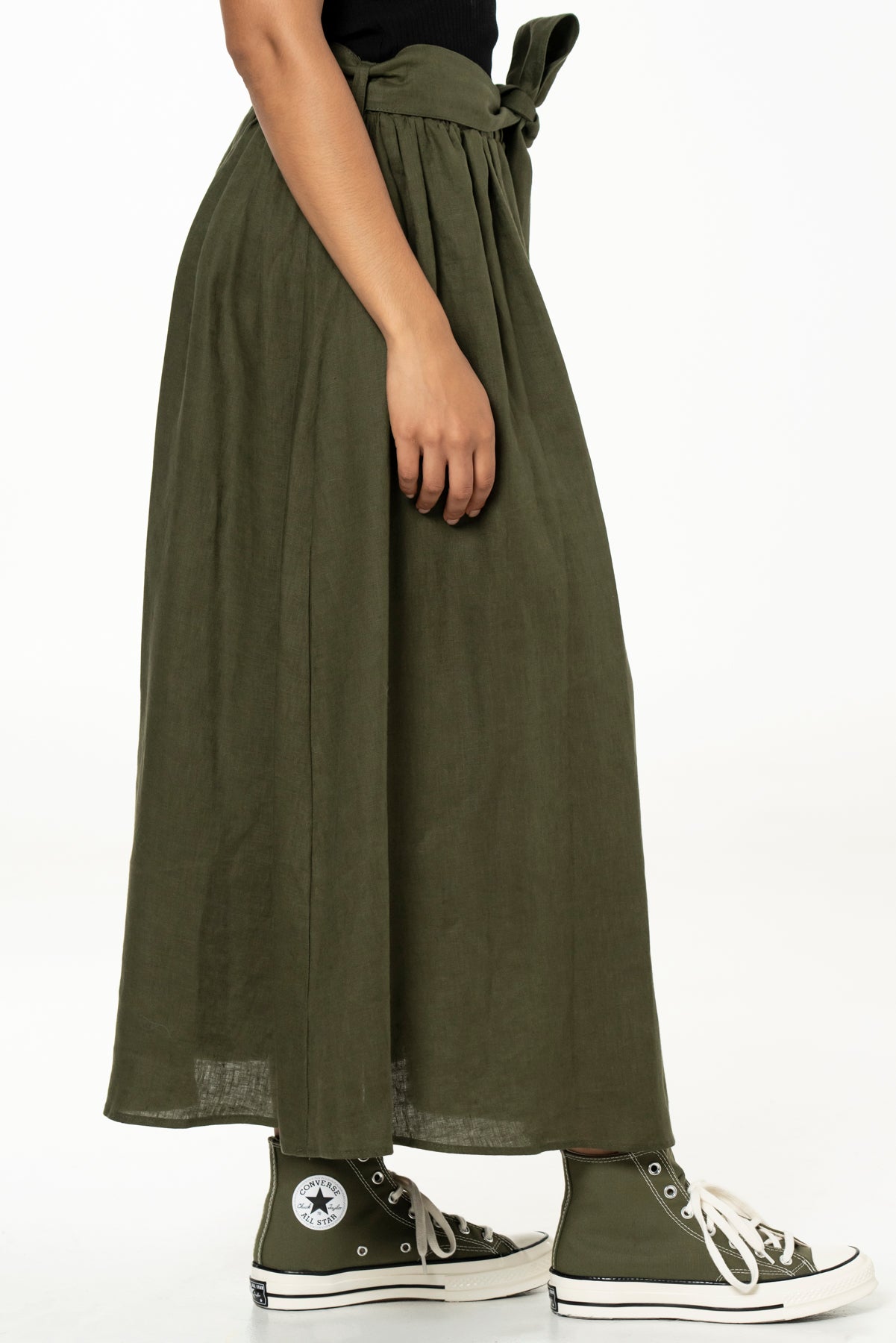 MAYA SKIRT - LINEN -OLIVE