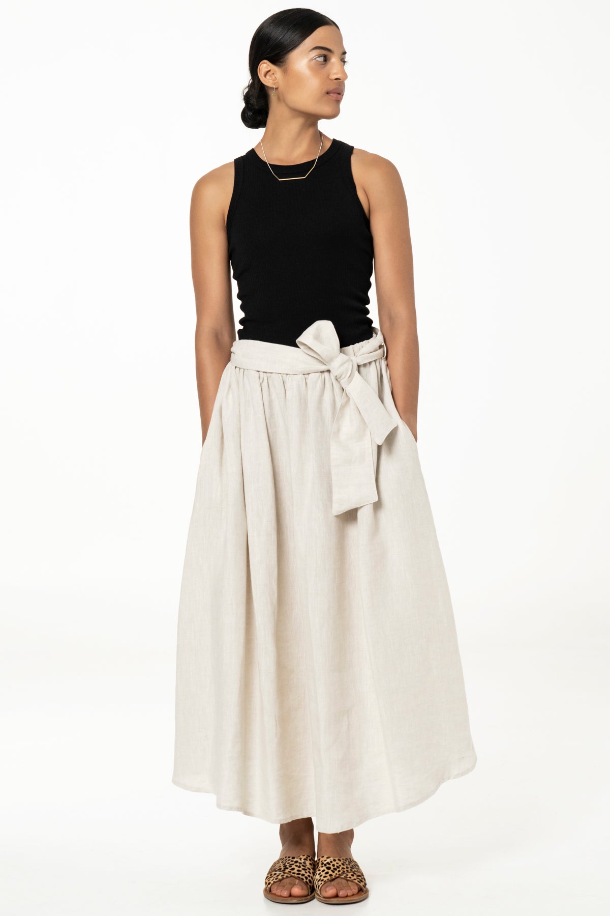 MAYA SKIRT - LINEN - NATURAL
