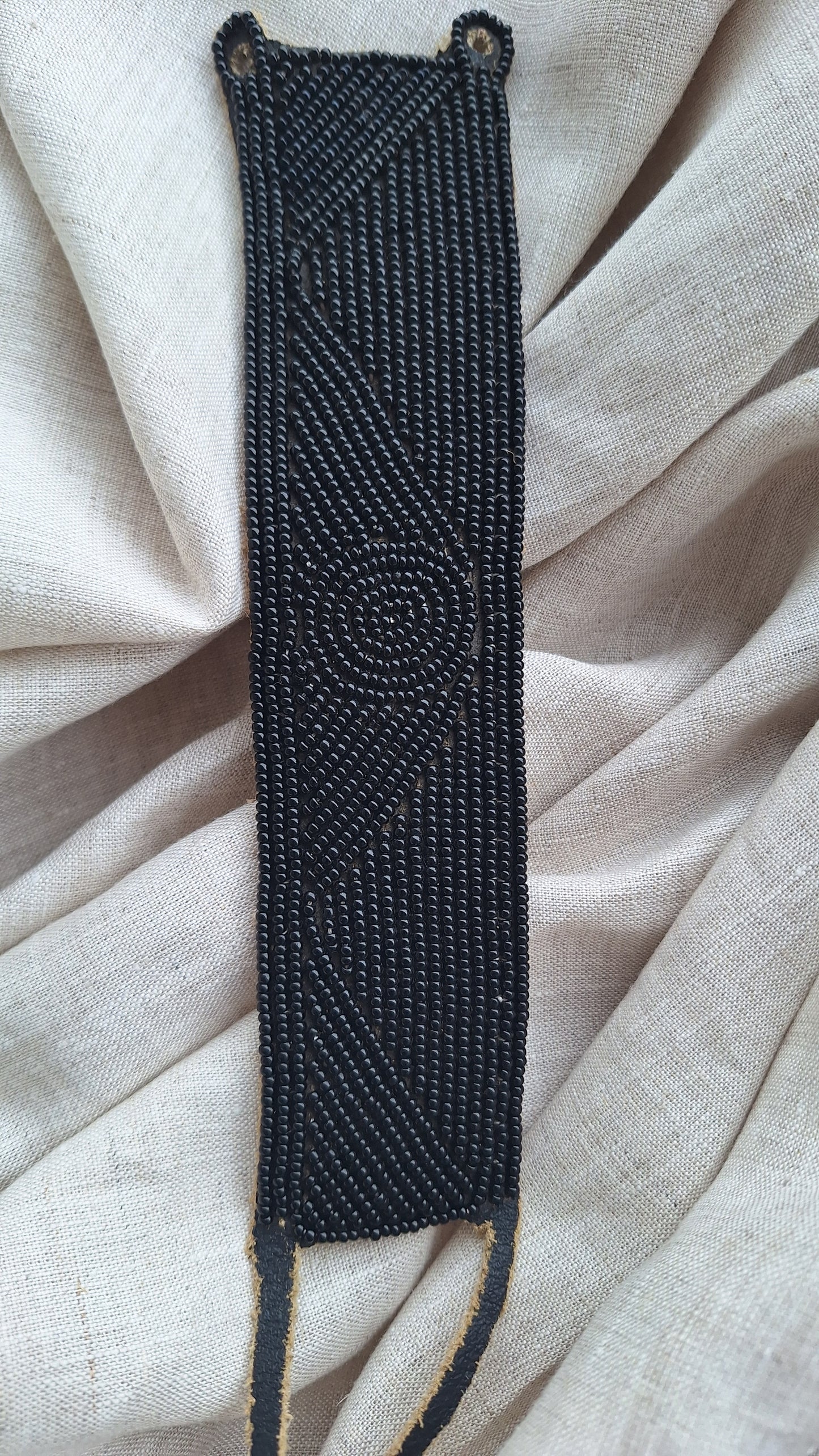 LEATHER BEADED CUFFS