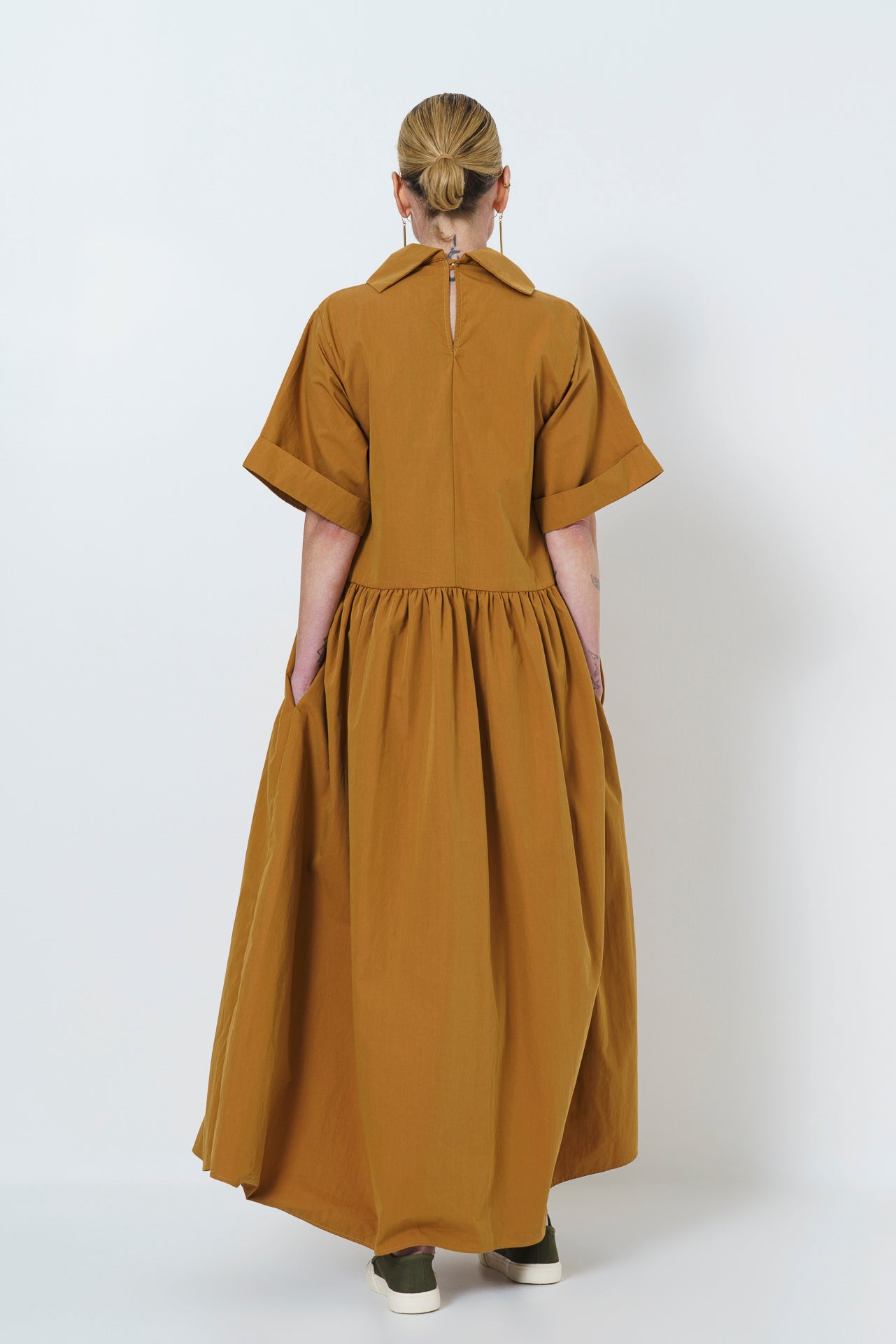 Maud Dress - Cotton Blend Mustard