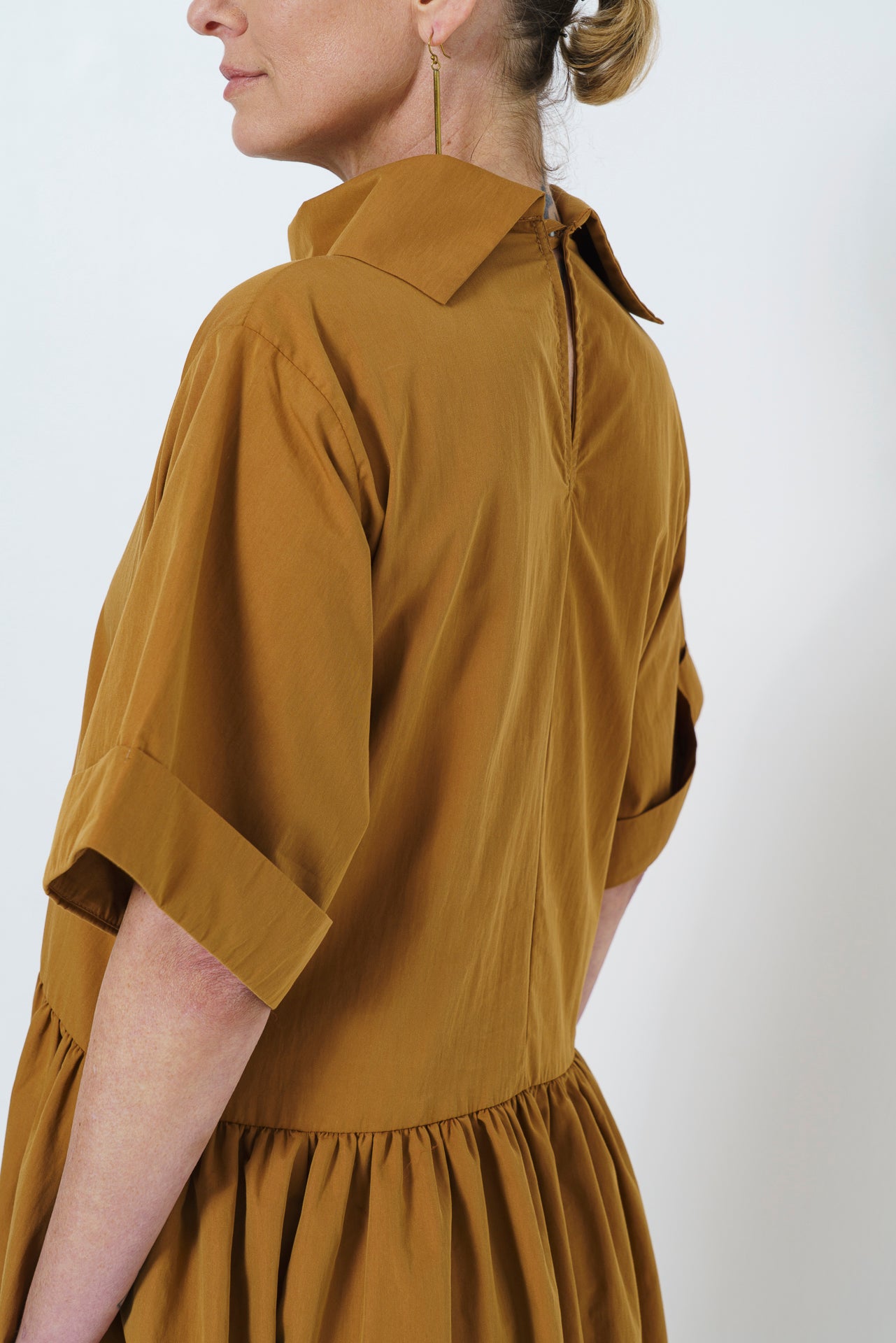 Maud Dress - Cotton Blend Mustard