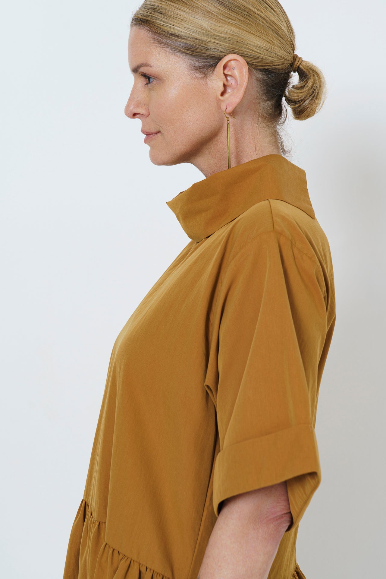 Maud Dress - Cotton Blend Mustard