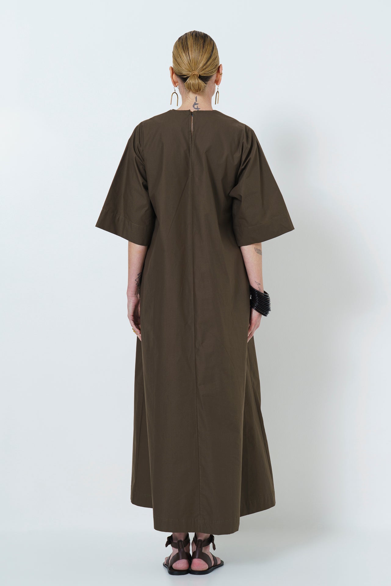 Rene Dress- Olive Cotton