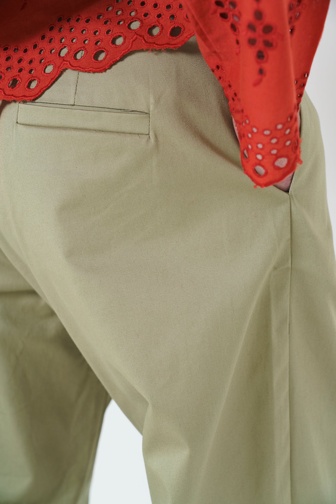 Firo Wide Leg Pants - Light Olive Sage