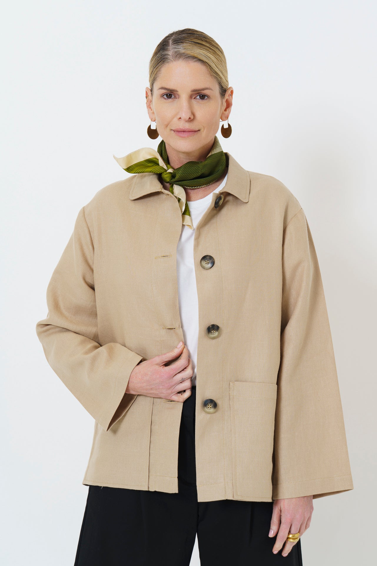 Wawa Jacket - Stone Linen Blend