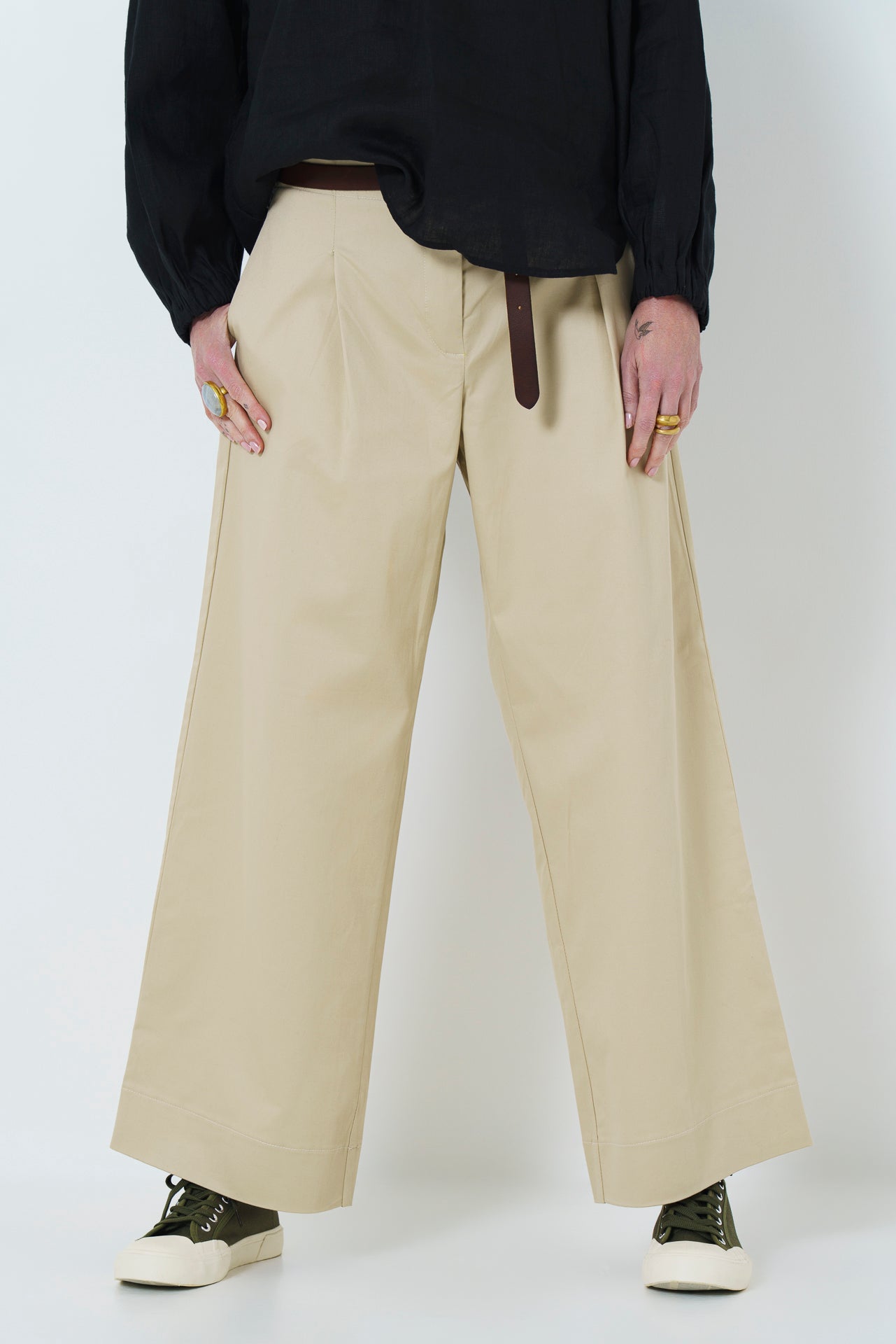 Firo Wide Leg Pants - Stone