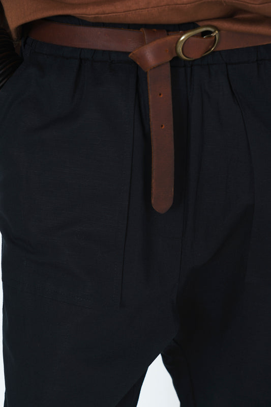 JEAN SLOUCH PANTS - COTTON LINEN