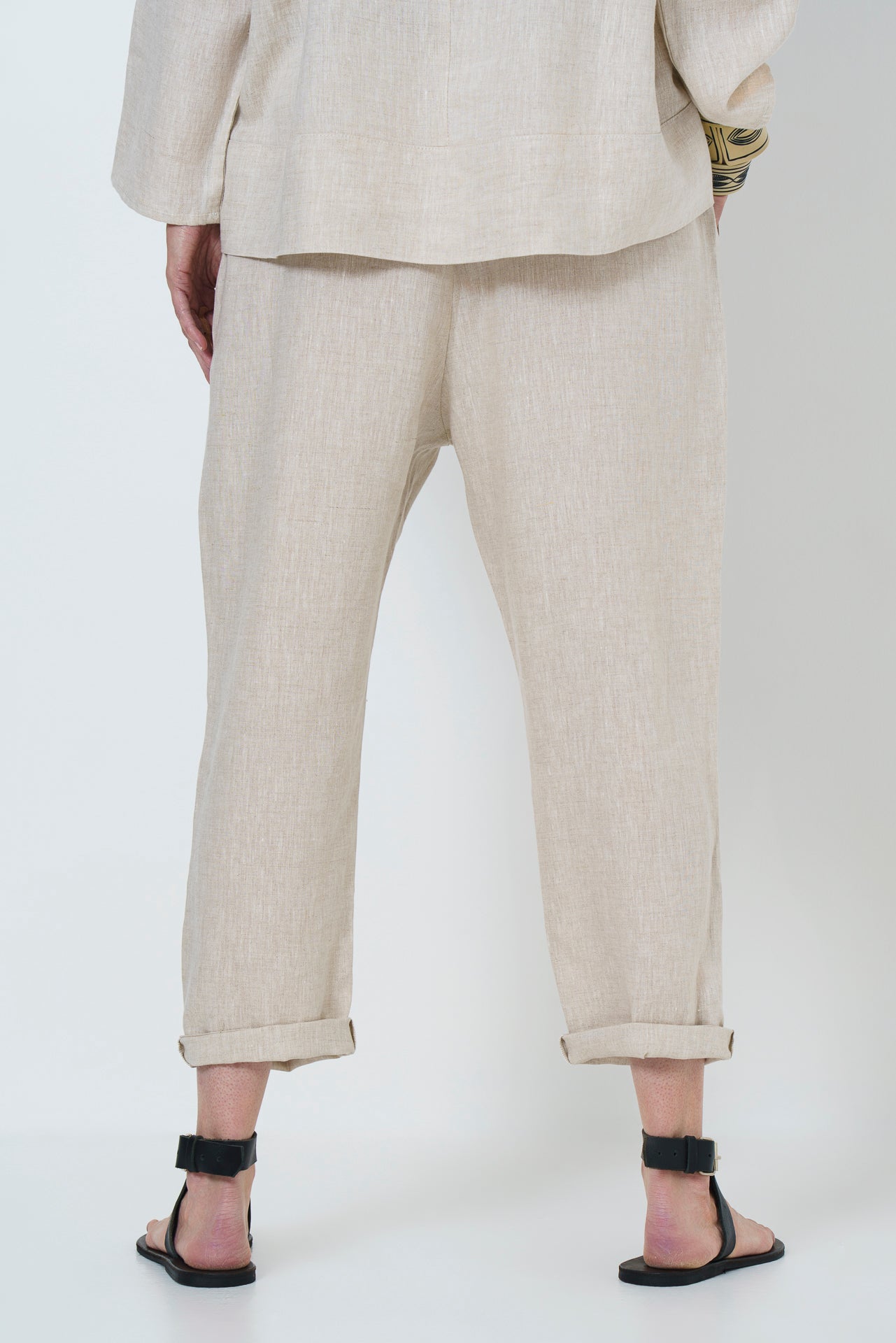 Jean Slouch Pants - Natural Linen