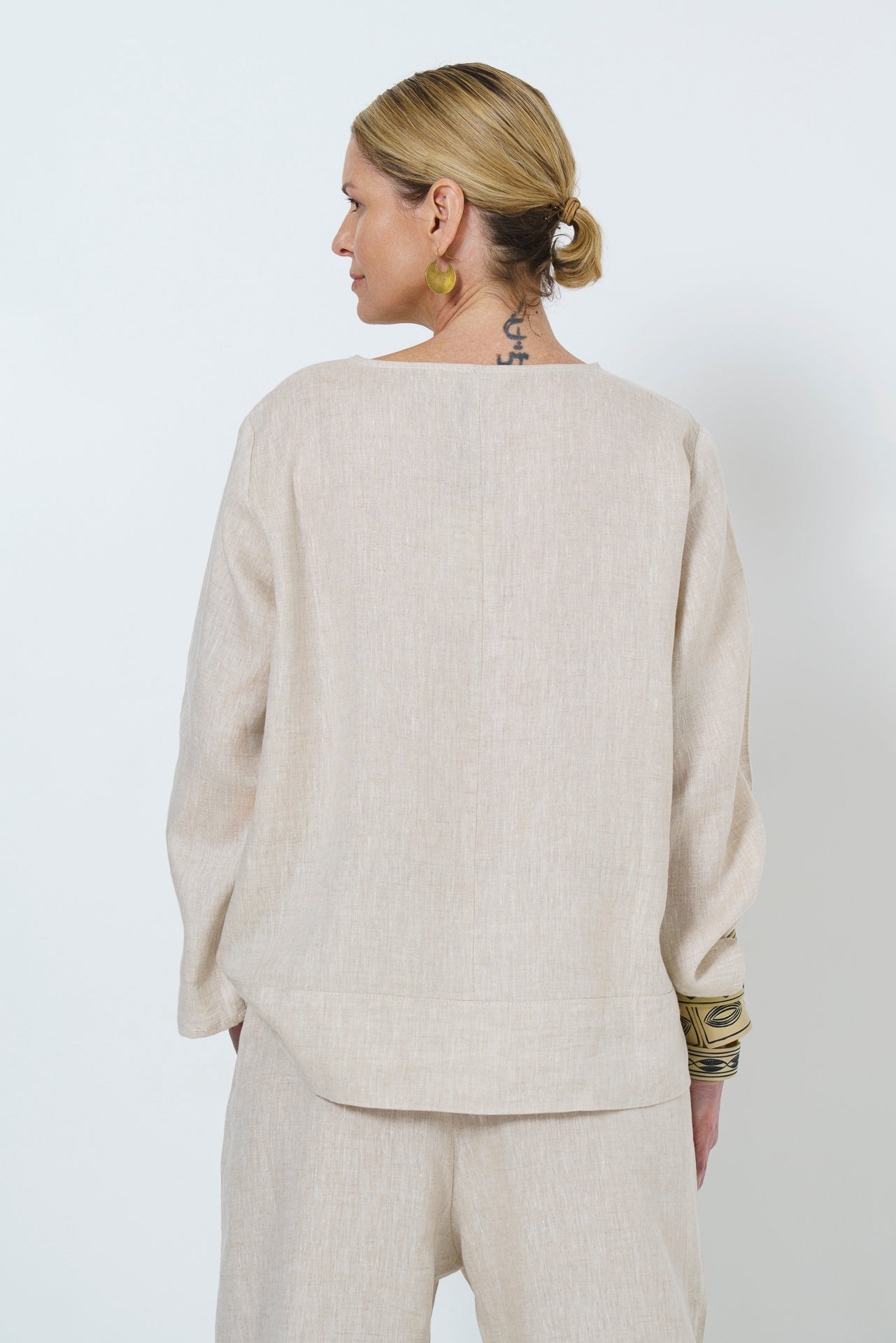 HK LONG SLEEVE TOP - NATURAL