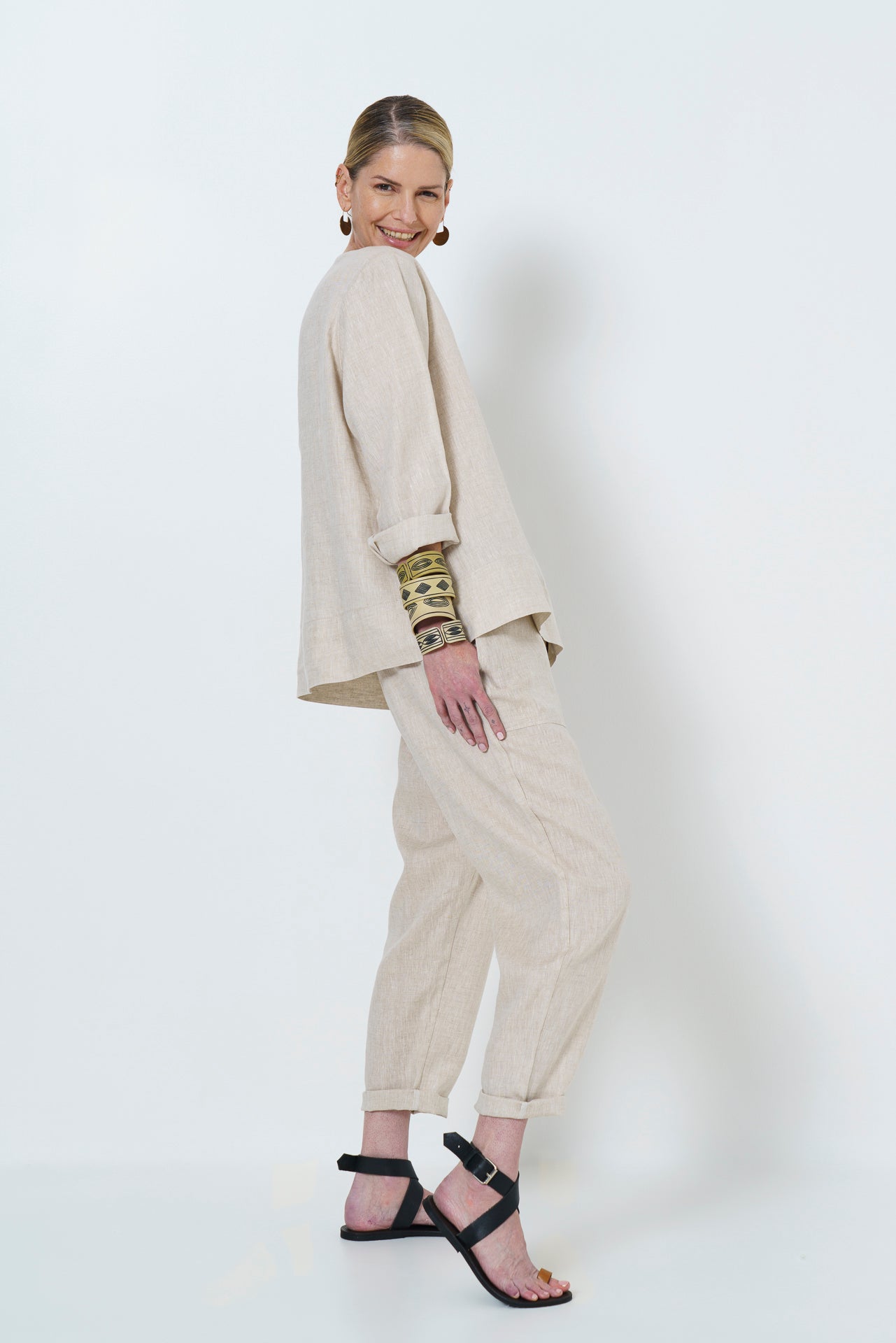 HK LONG SLEEVE TOP - NATURAL