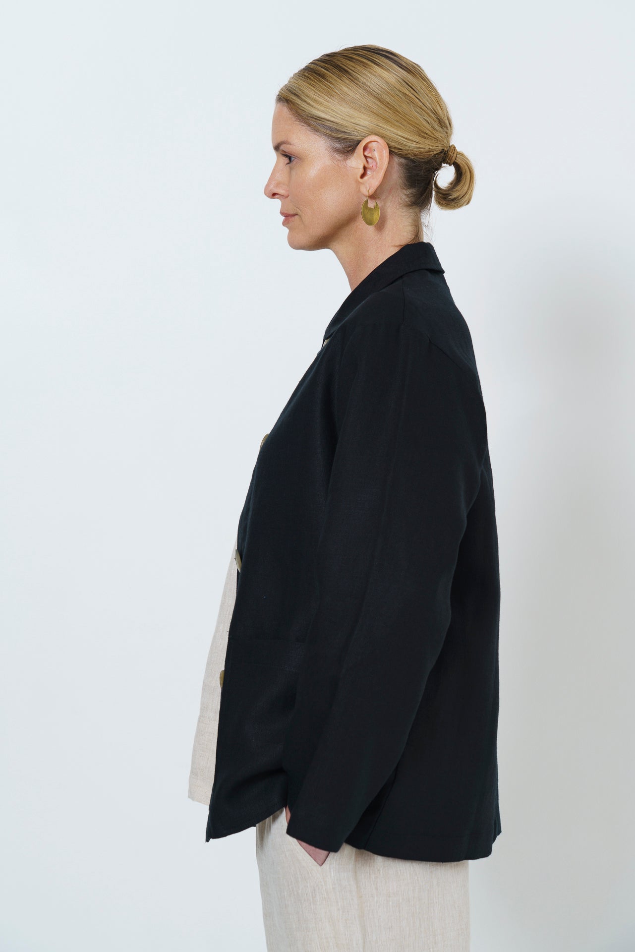 Wawa Jacket - Black Linen Blend