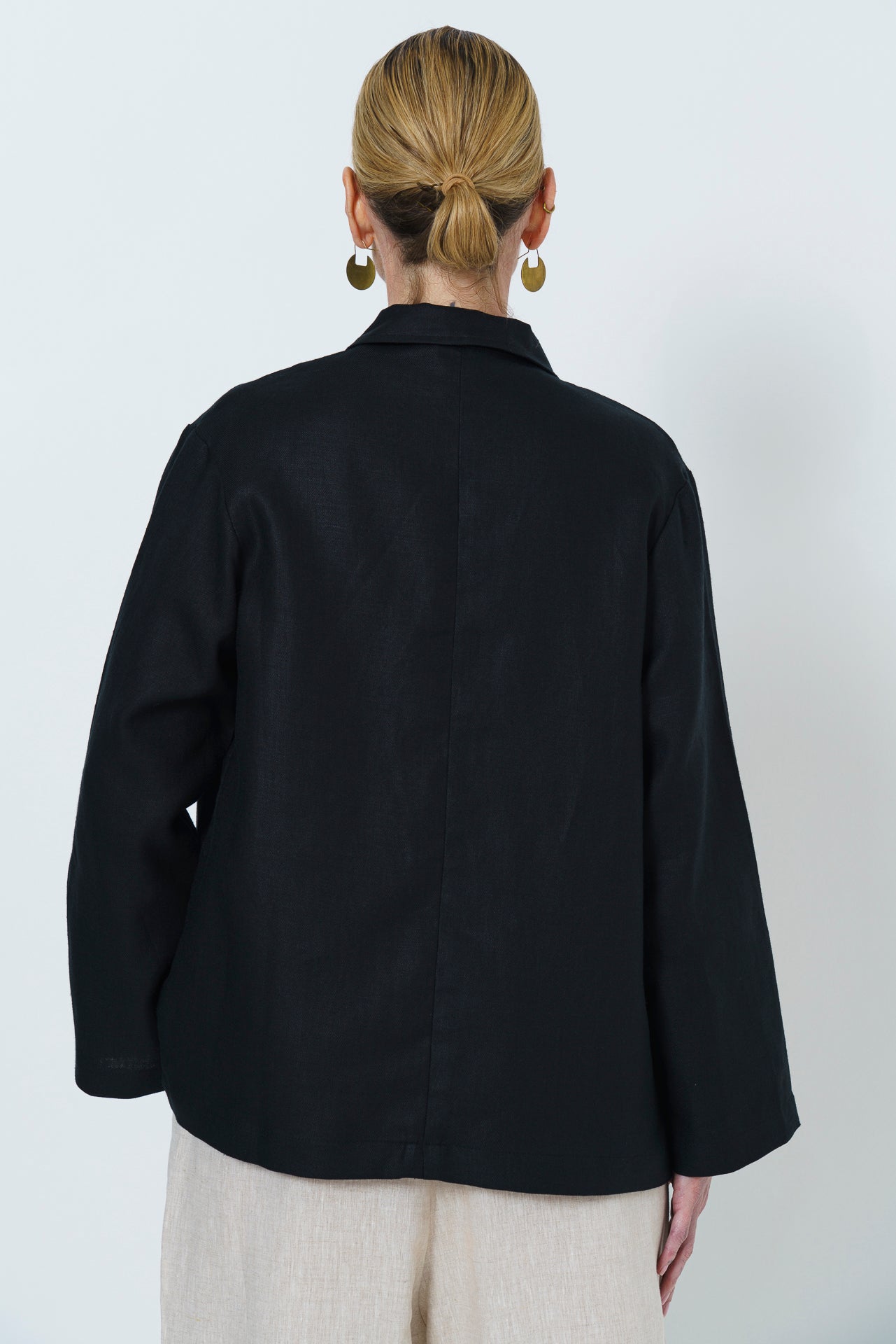 Wawa Jacket - Black Linen Blend