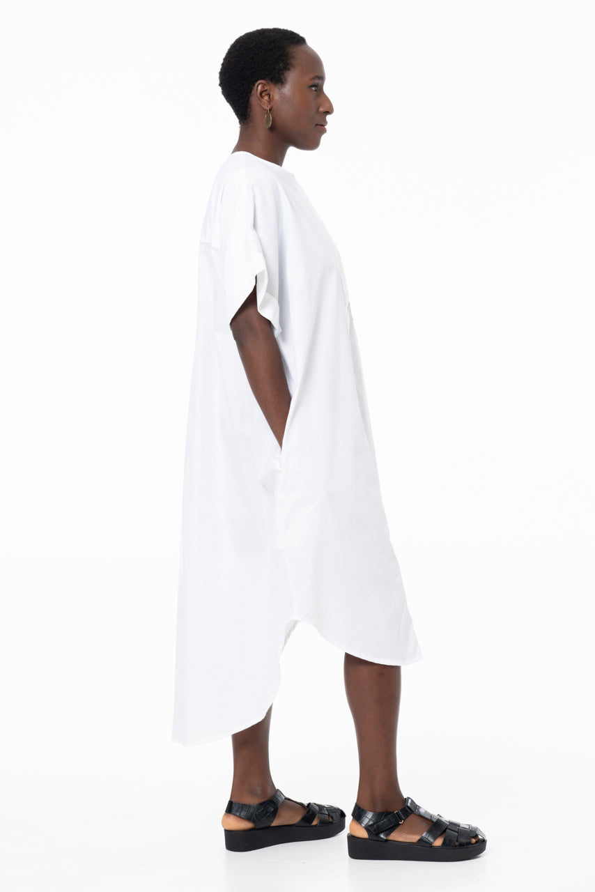 ADE SHORT SLEEVE DRESS - WHITE
