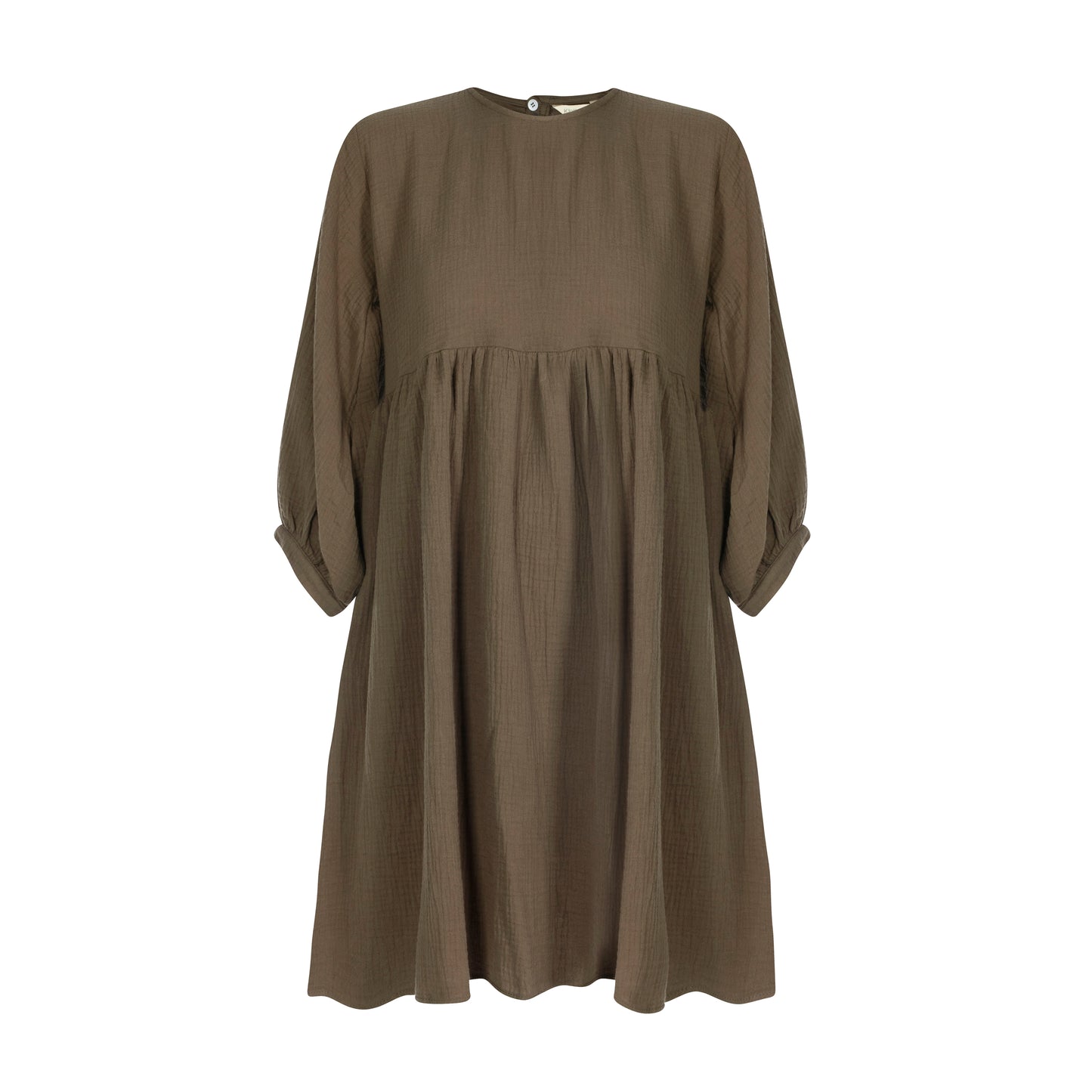 ARIA SHORT SACK - DOUBLE MUSLIN - OLIVE