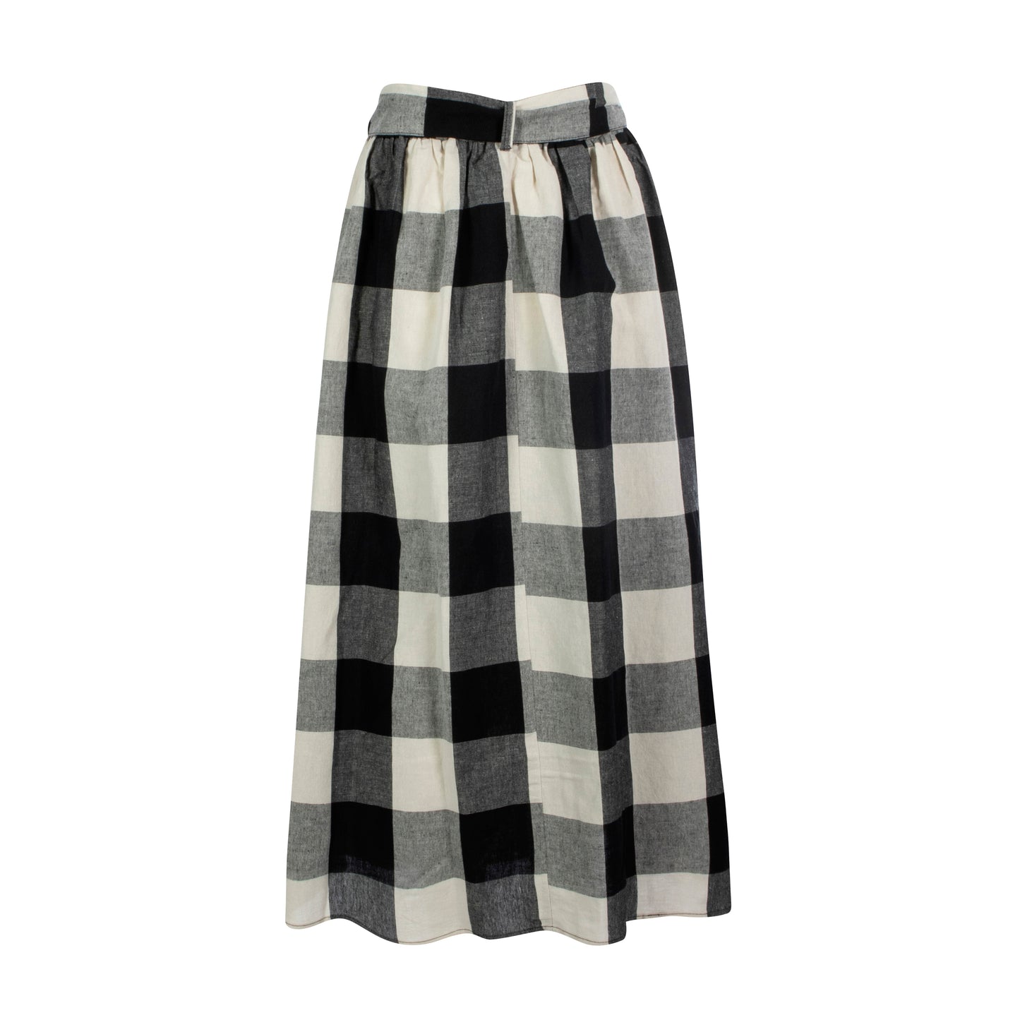 MAYA SKIRT - LINEN -BLACK AND MILK