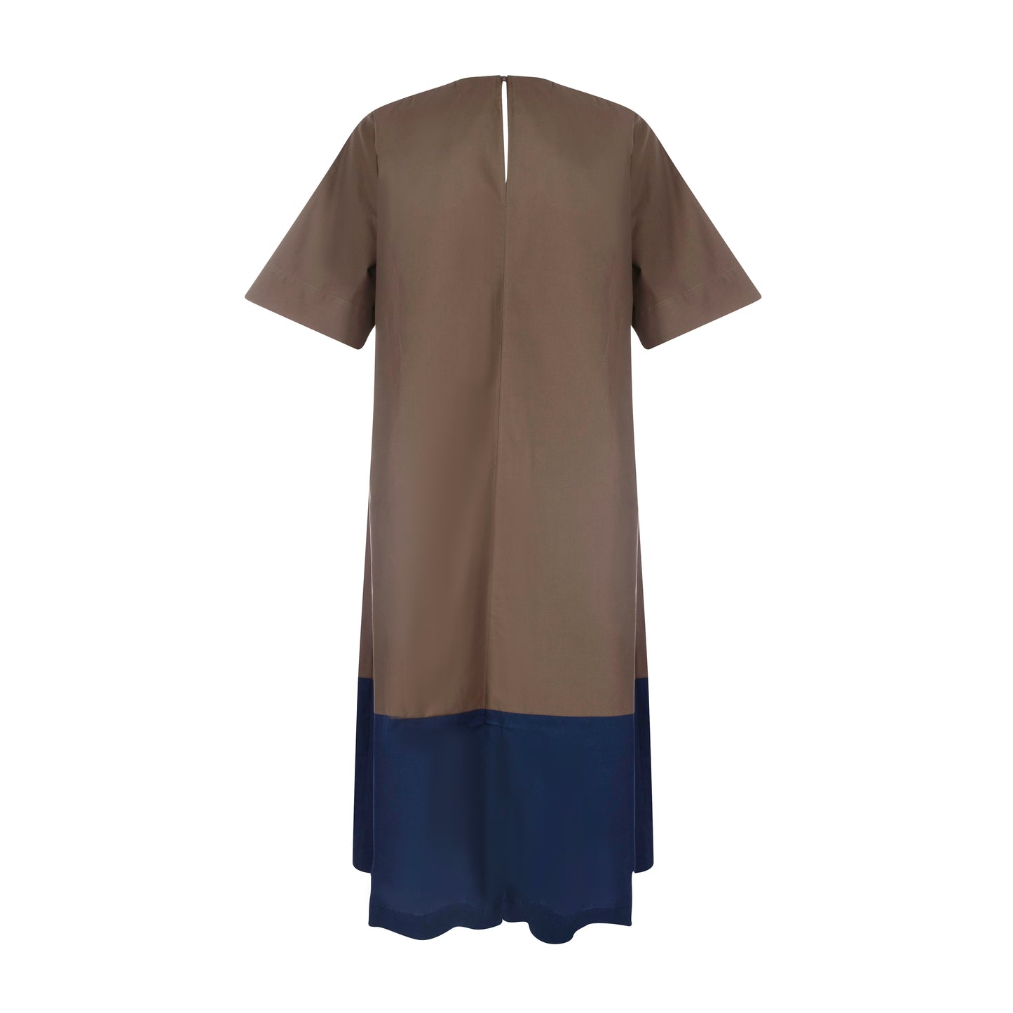 Rene Dress- Olive x Navy Cotton