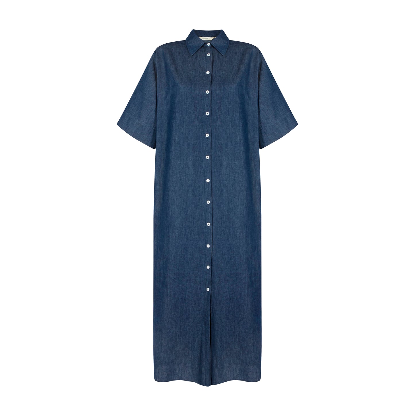 CARINE BUTTON UP DRESS- DENIM