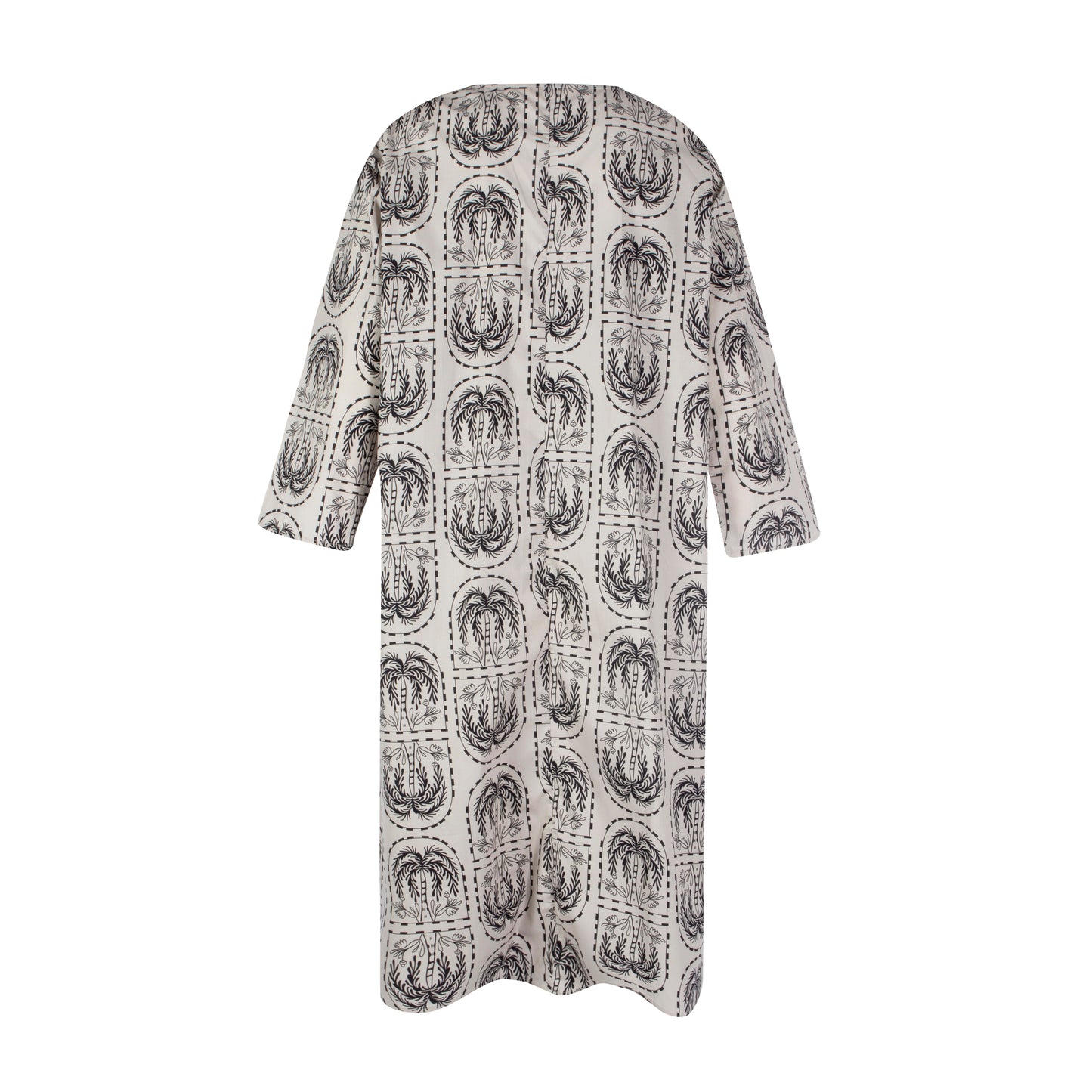 HK SHEATH DRESS - PALM PRINT