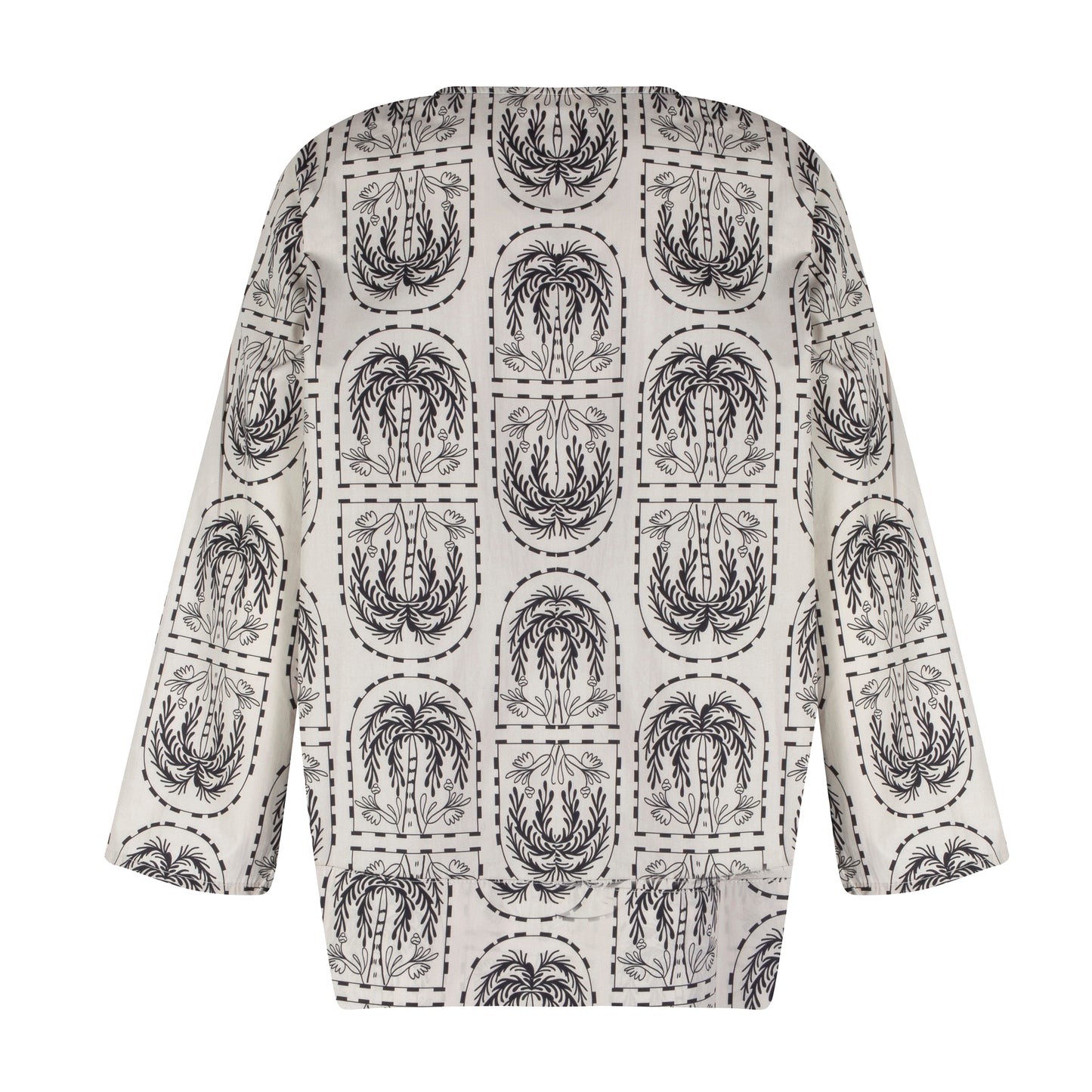 HK LONG SLEEVE TOP - PALM PRINT