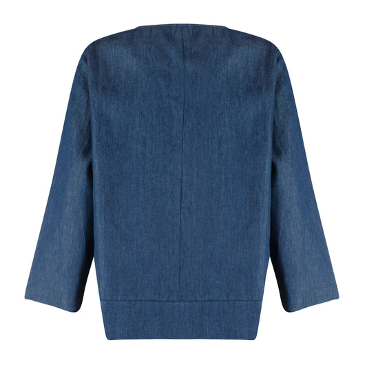 HK LONG SLEEVE TOP - DENIM