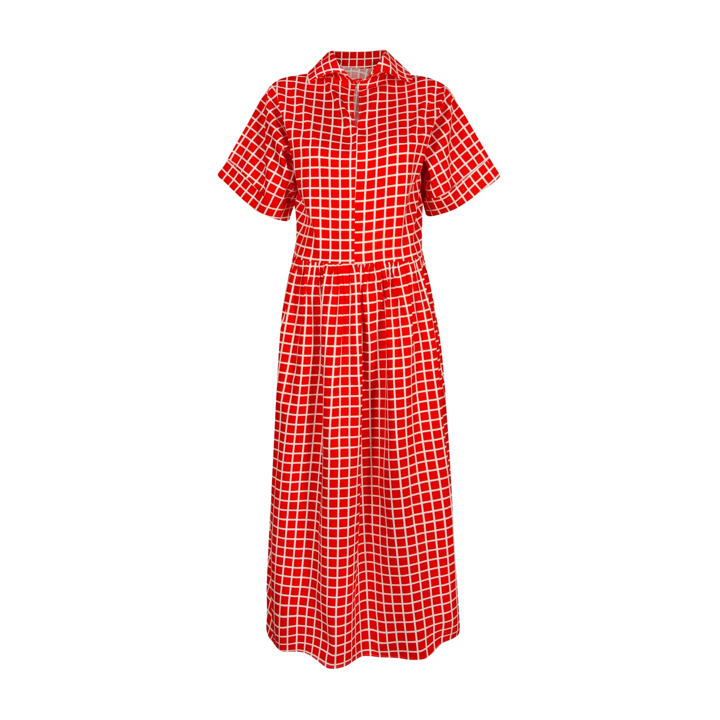 Maud Dress - Grid Print