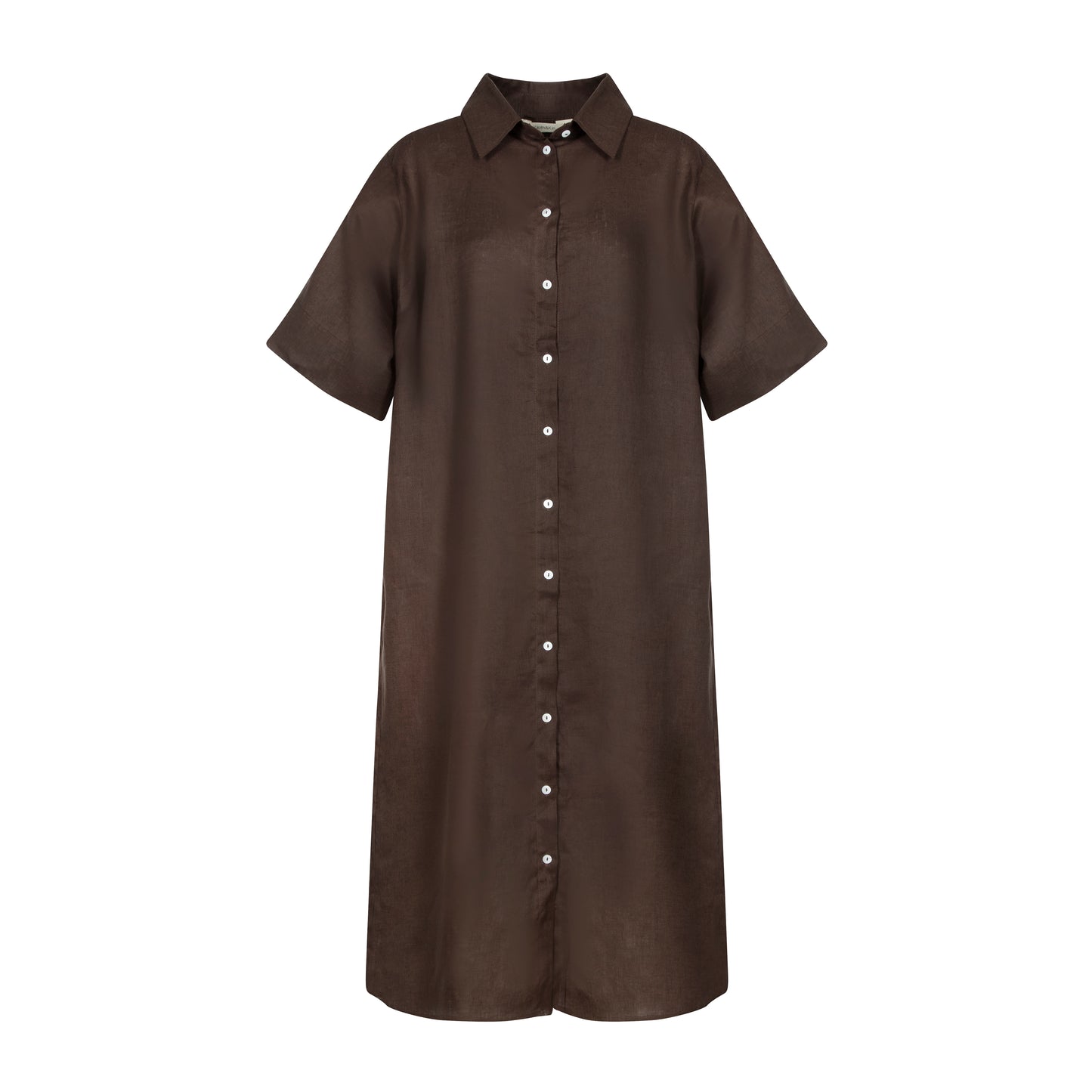 CARINE BUTTON UP DRESS- PURE LINEN