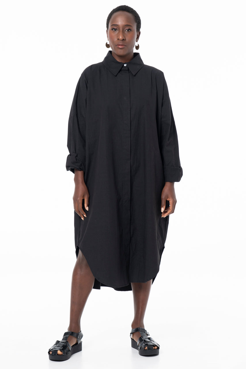 AKAI SHIRTDRESS - BLACK 300TC