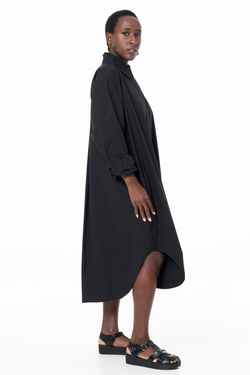 AKAI SHIRTDRESS - BLACK 300TC