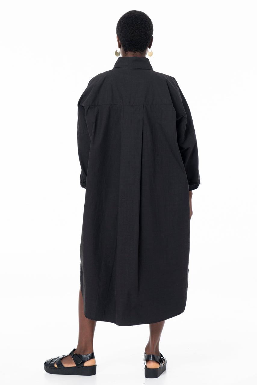 AKAI SHIRTDRESS - BLACK 300TC