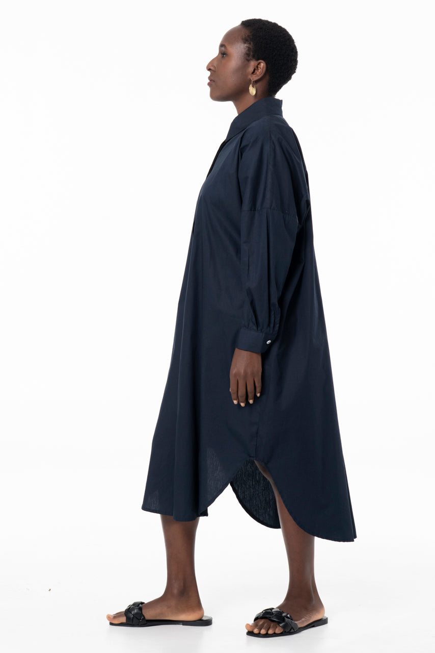 AKAI SHIRTDRESS - NAVY