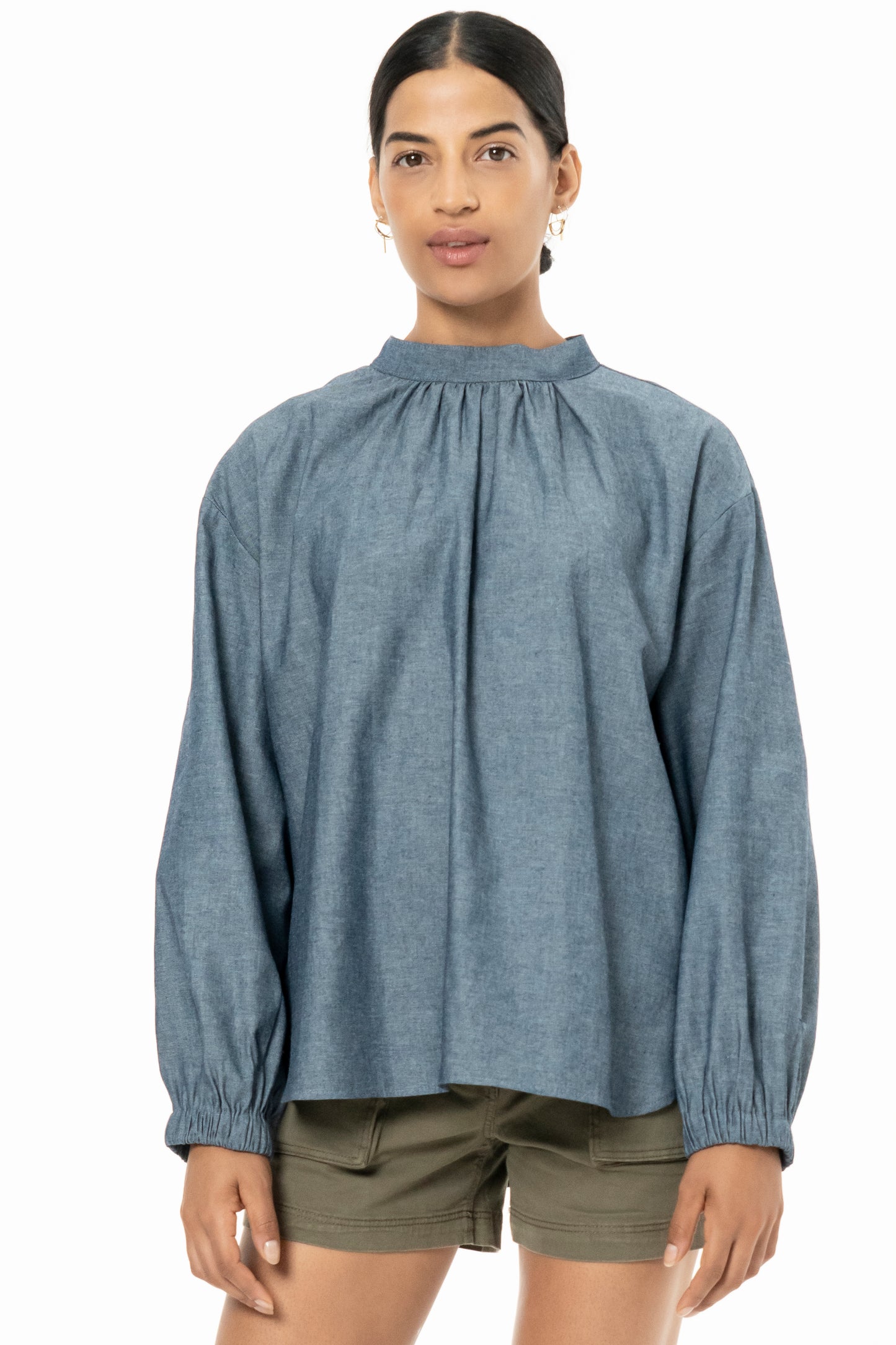 BIBI BLOUSE- COTTON CHAMBRAY