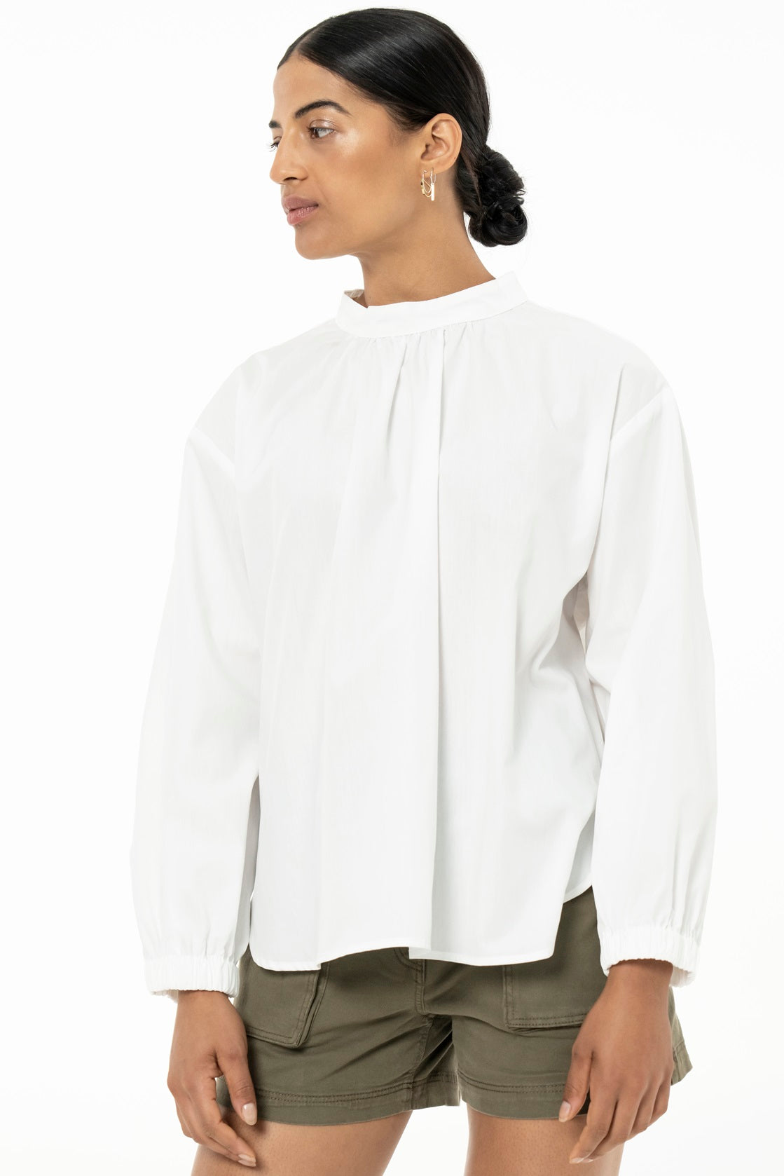 BIBI BLOUSE- COTTON POPLIN - WHITE