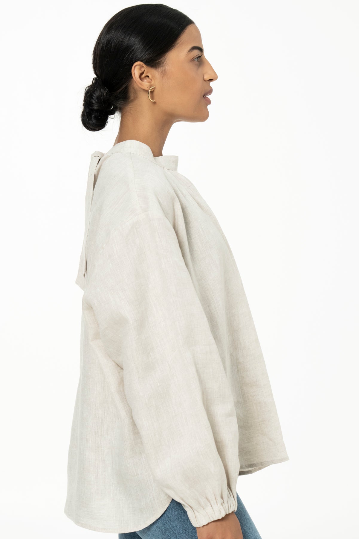 BIBI BLOUSE- LINEN - NATURAL