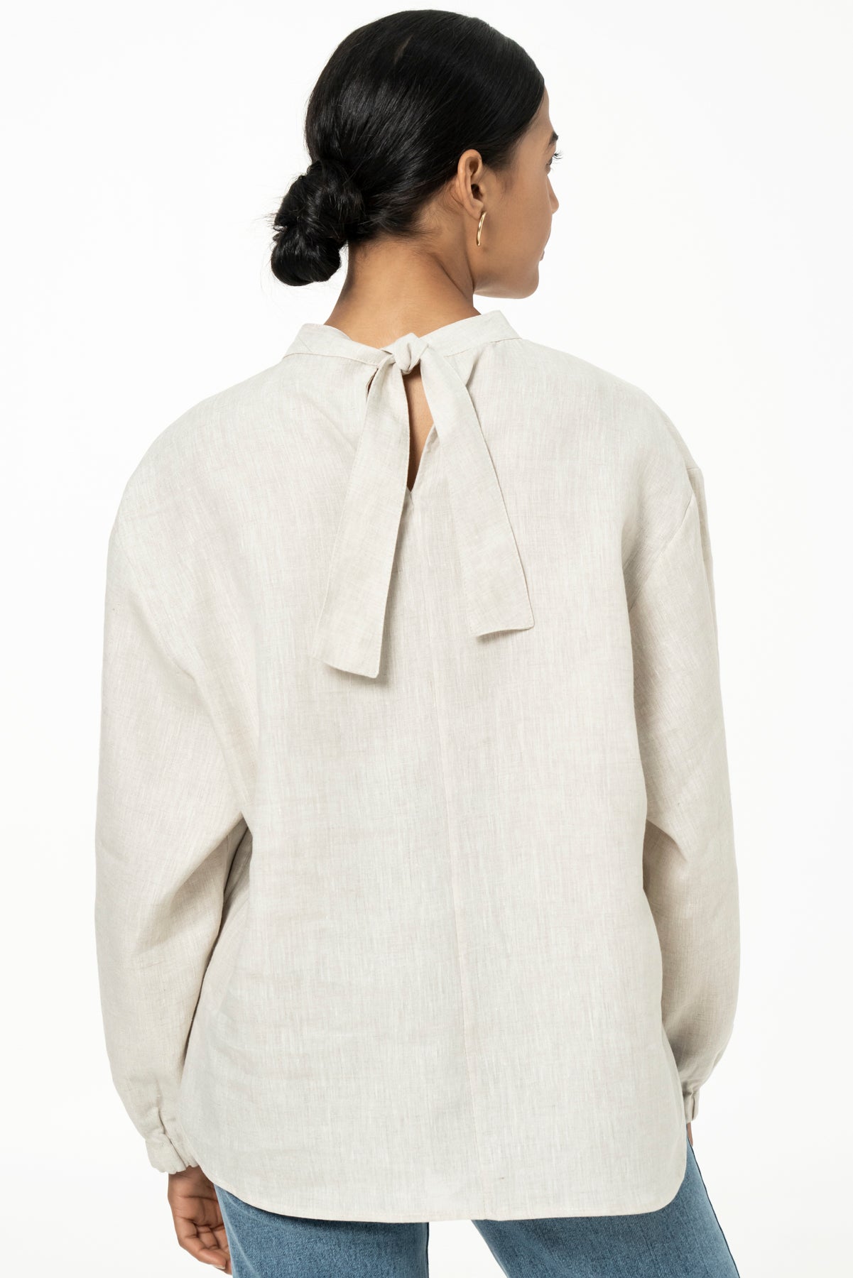 BIBI BLOUSE- LINEN - NATURAL