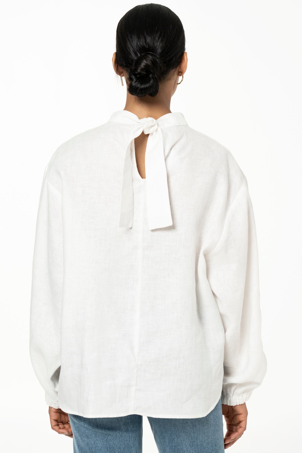 BIBI BLOUSE- LINEN - WHITE