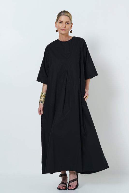 Rene Dress- Black Cotton