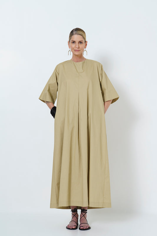 Rene Dress- Stone Cotton