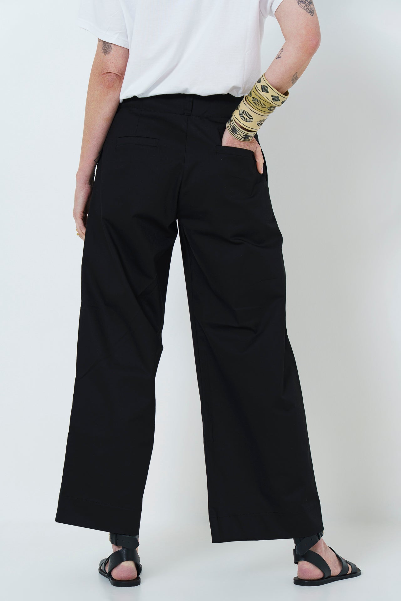 FIRO WIDE LEG PANTS - COTTON BLEND