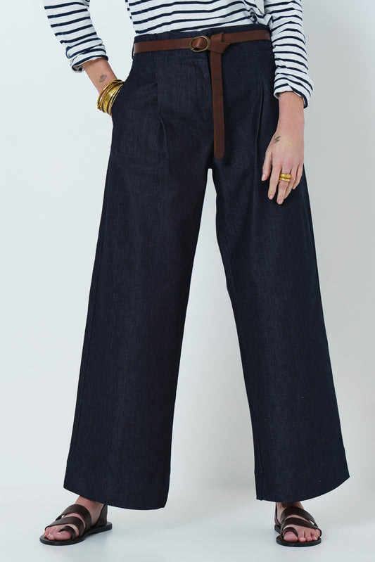 Firo Wide Leg Pants - Indigo Denim
