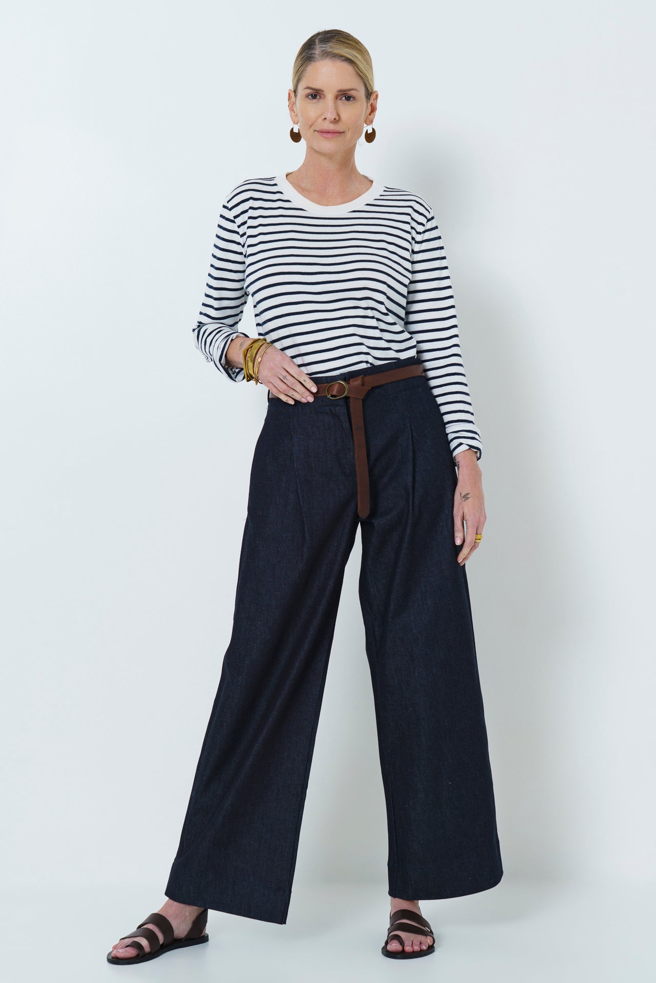 Firo Wide Leg Pants - Indigo Denim
