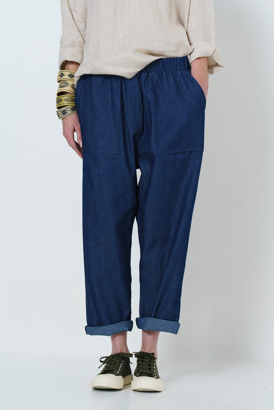 Jean Slouch Pants - Soft Denim