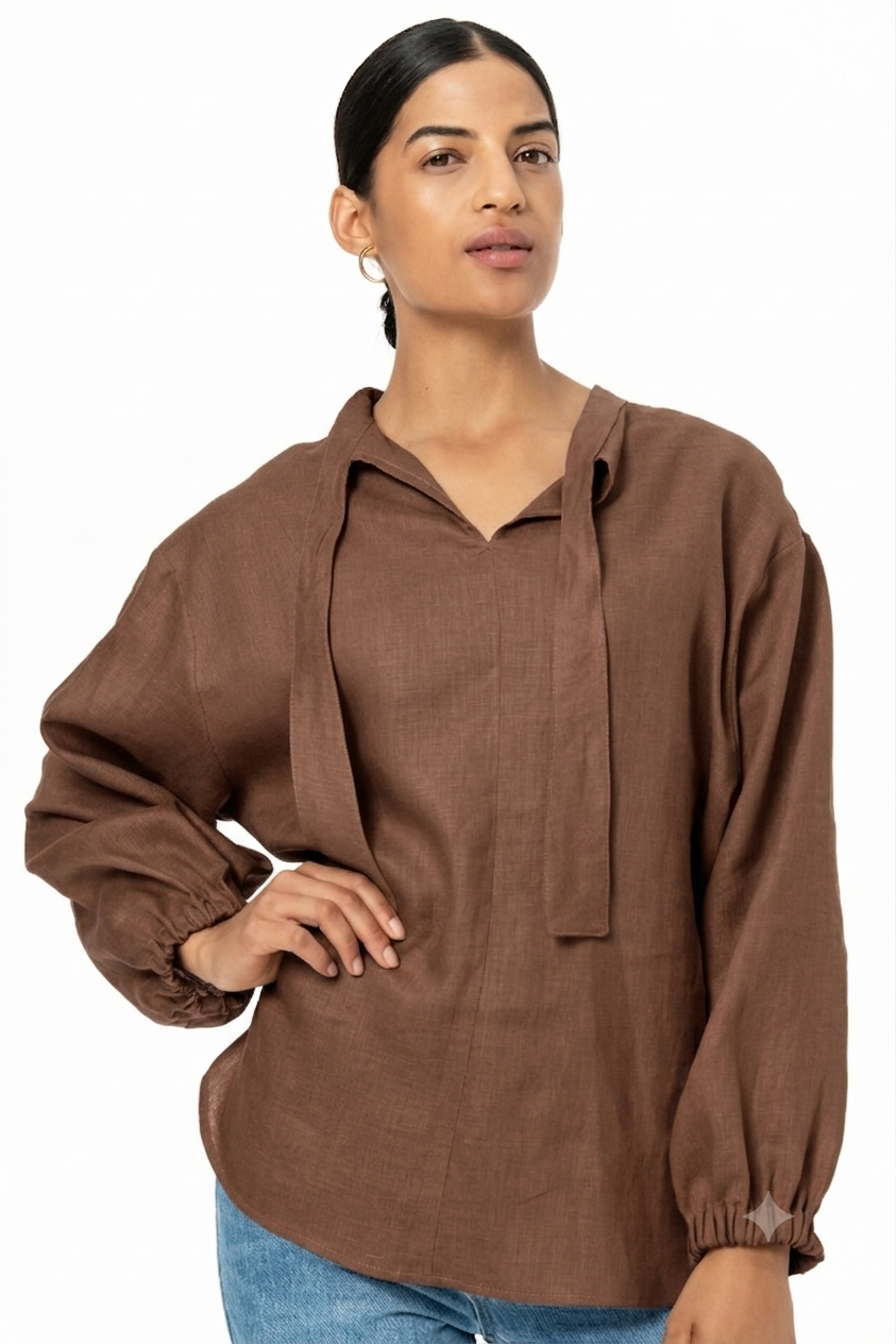 BIBI BLOUSE- LINEN