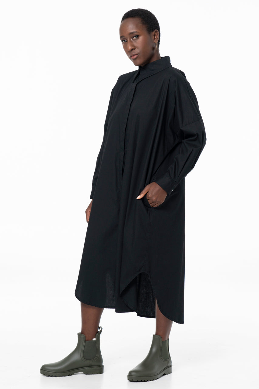 AKAI SHIRTDRESS - BLACK