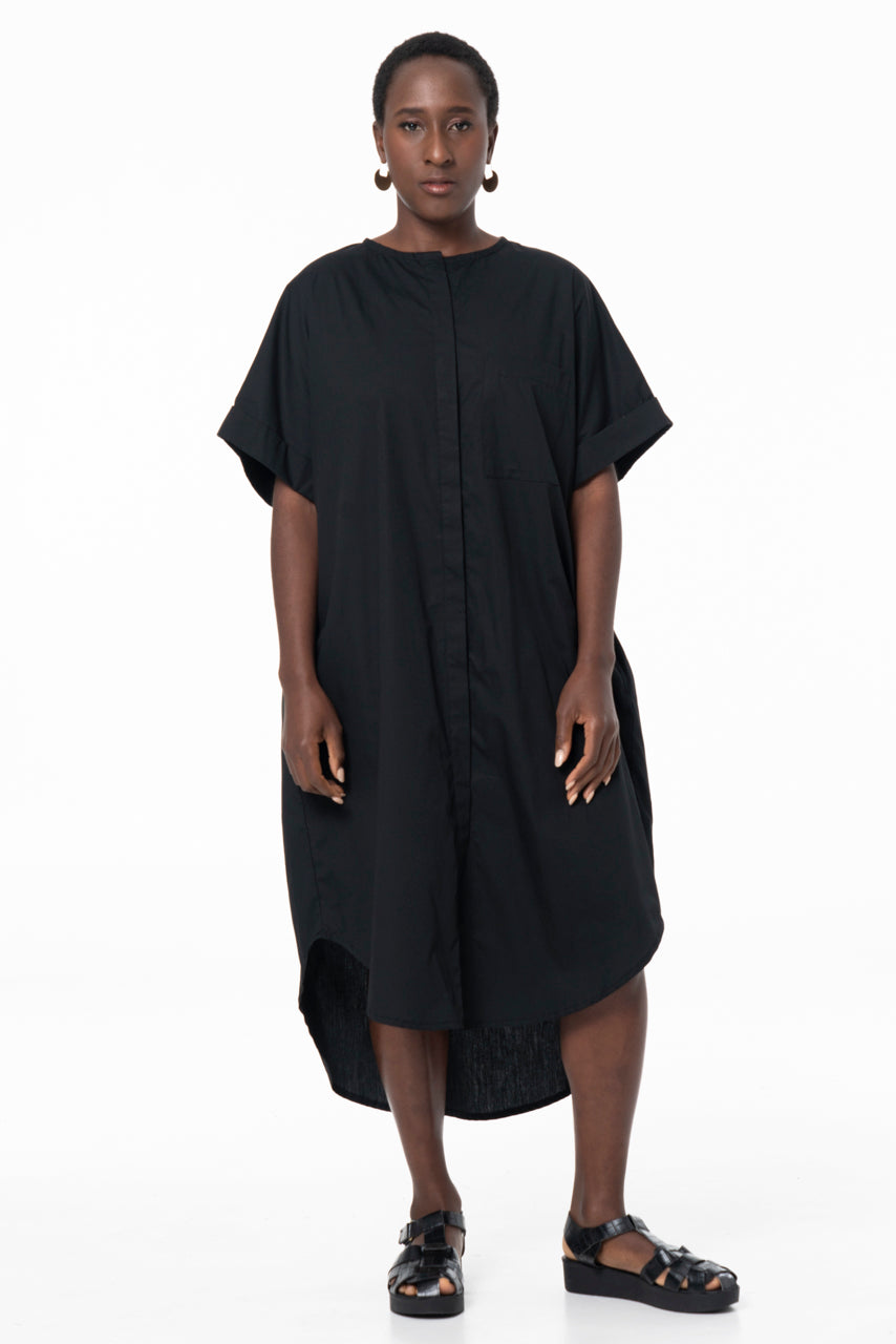 ADE SHORT SLEEVE DRESS - BLACK