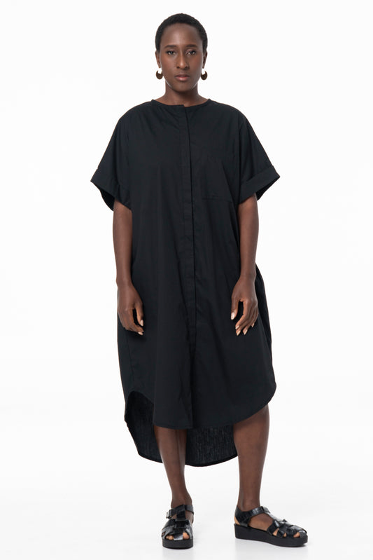 ADE SHORT SLEEVE DRESS - BLACK