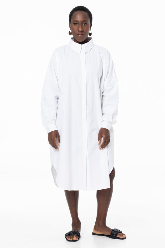 AKAI SHIRTDRESS -WHITE 300TC