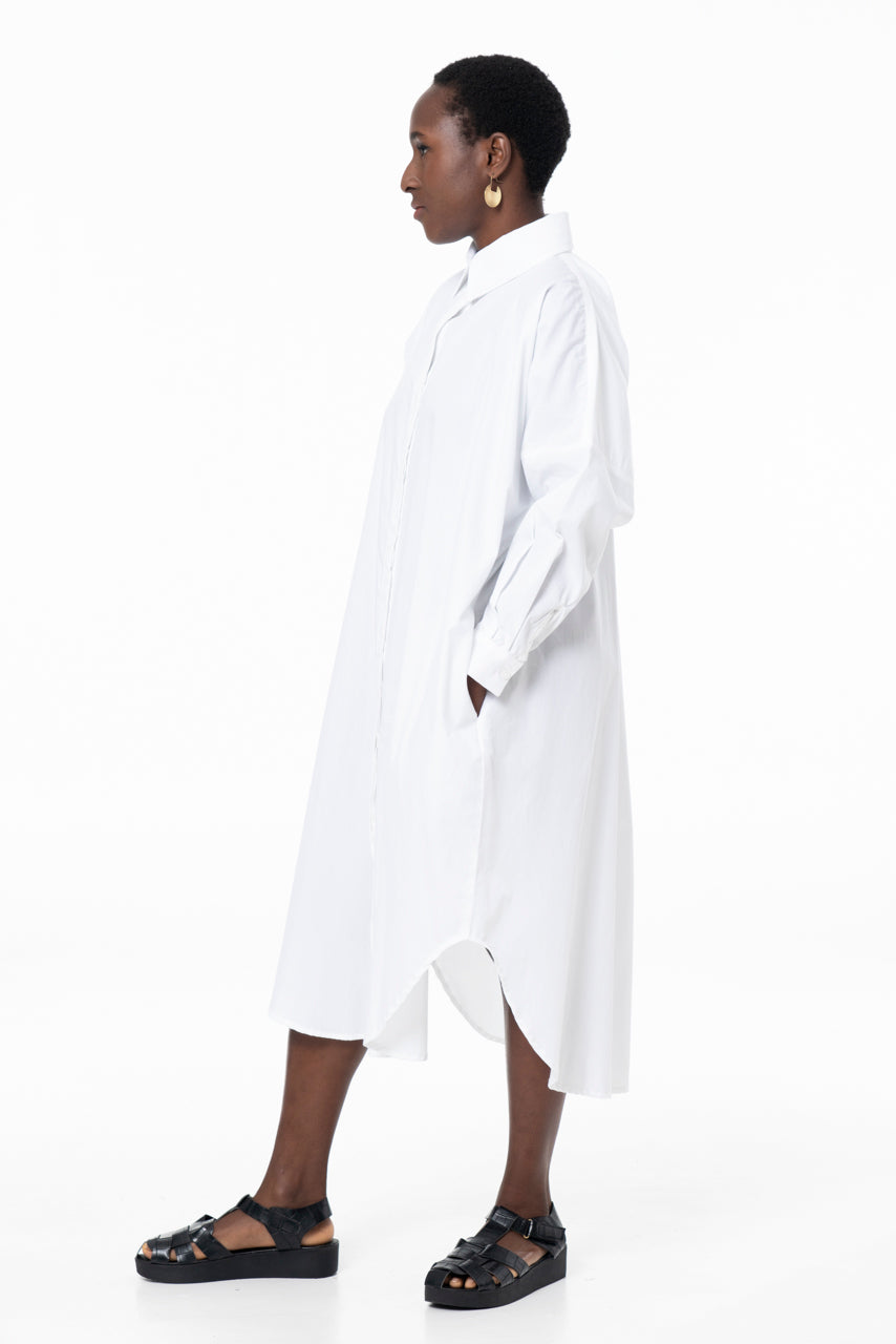 AKAI SHIRTDRESS -WHITE