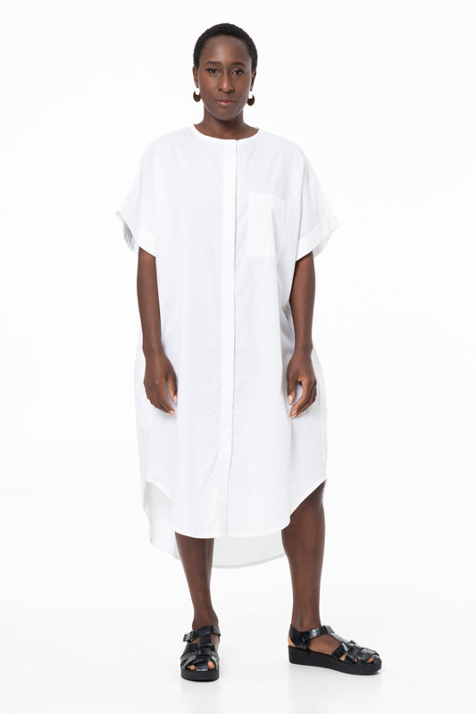 ADE SHORT SLEEVE DRESS - WHITE