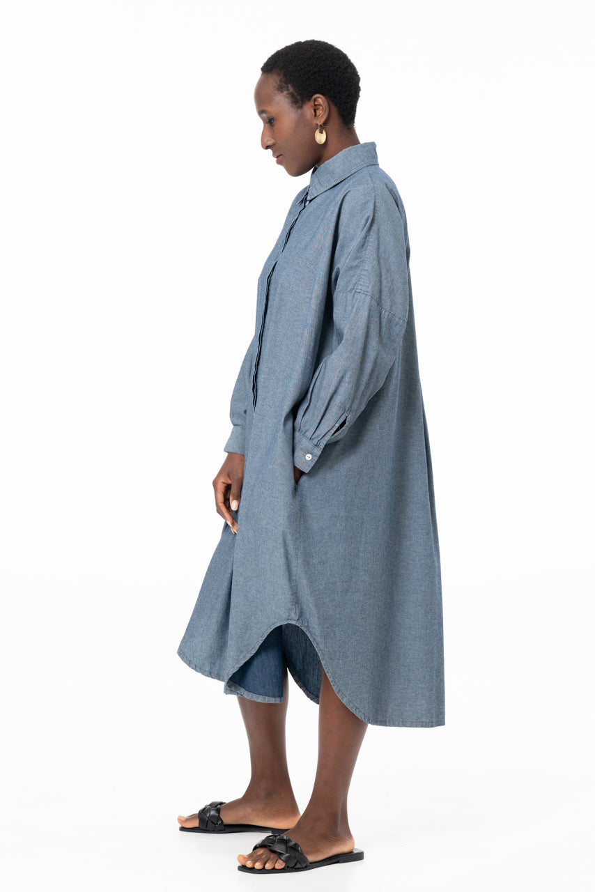 AKAI SHIRTDRESS - CHAMBRAY COTTON